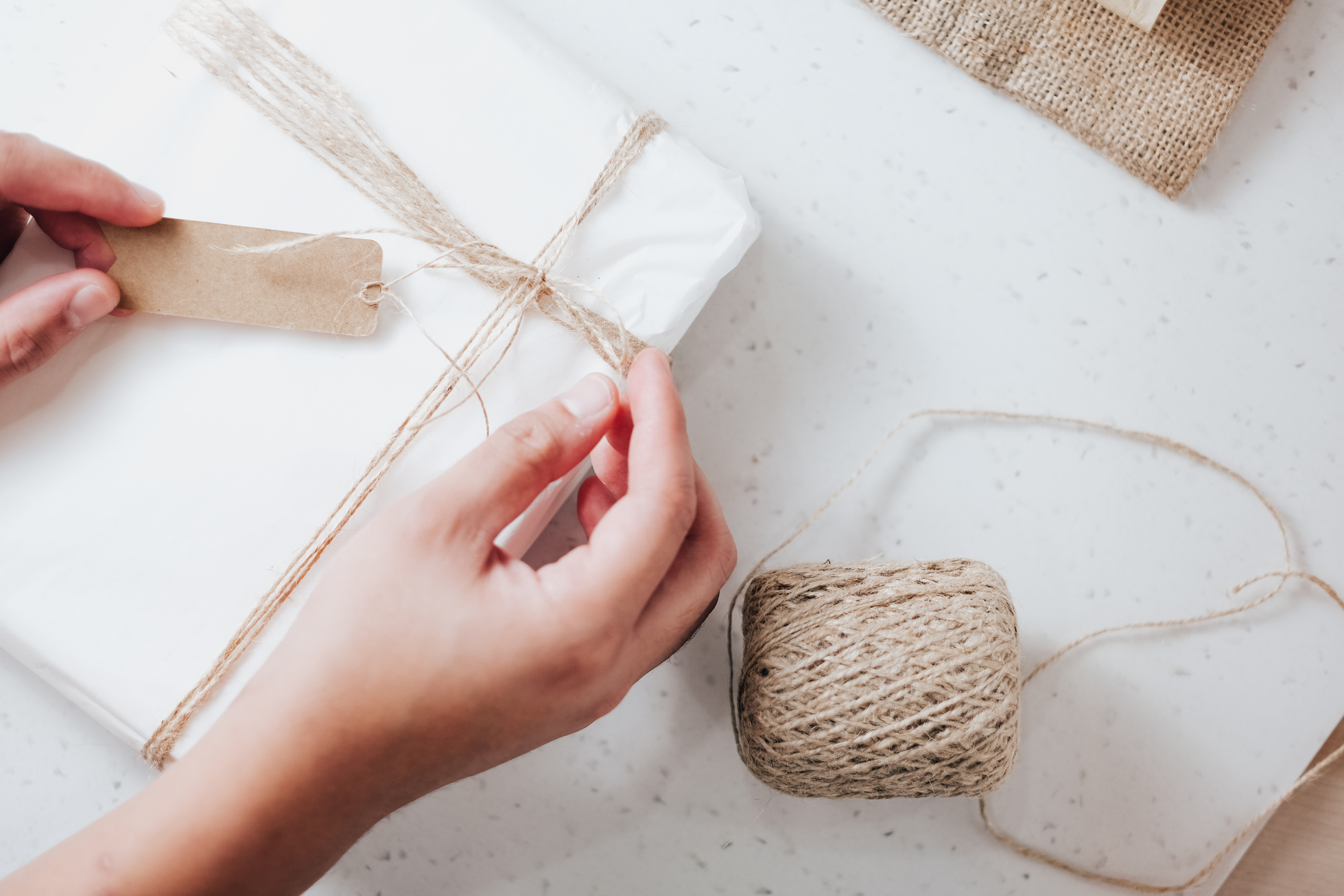 Woman Wrapping Gift